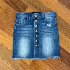 Indigo Rein Midi Jean Skirt, size 00